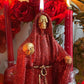 Santa Muerte Roja Figure Candle + 24K Gold + Baptized + Blessed + Fixed