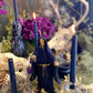 Santa Muerte Negra Figure Candle + 24K Gold + Baptized + Blessed + Fixed