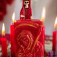Large Santa Muerte Roja Soap + Blessed + Love + Passion + Money