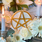 White Pentacle Candle + Witch + Witchcraft + Wicca + Protection