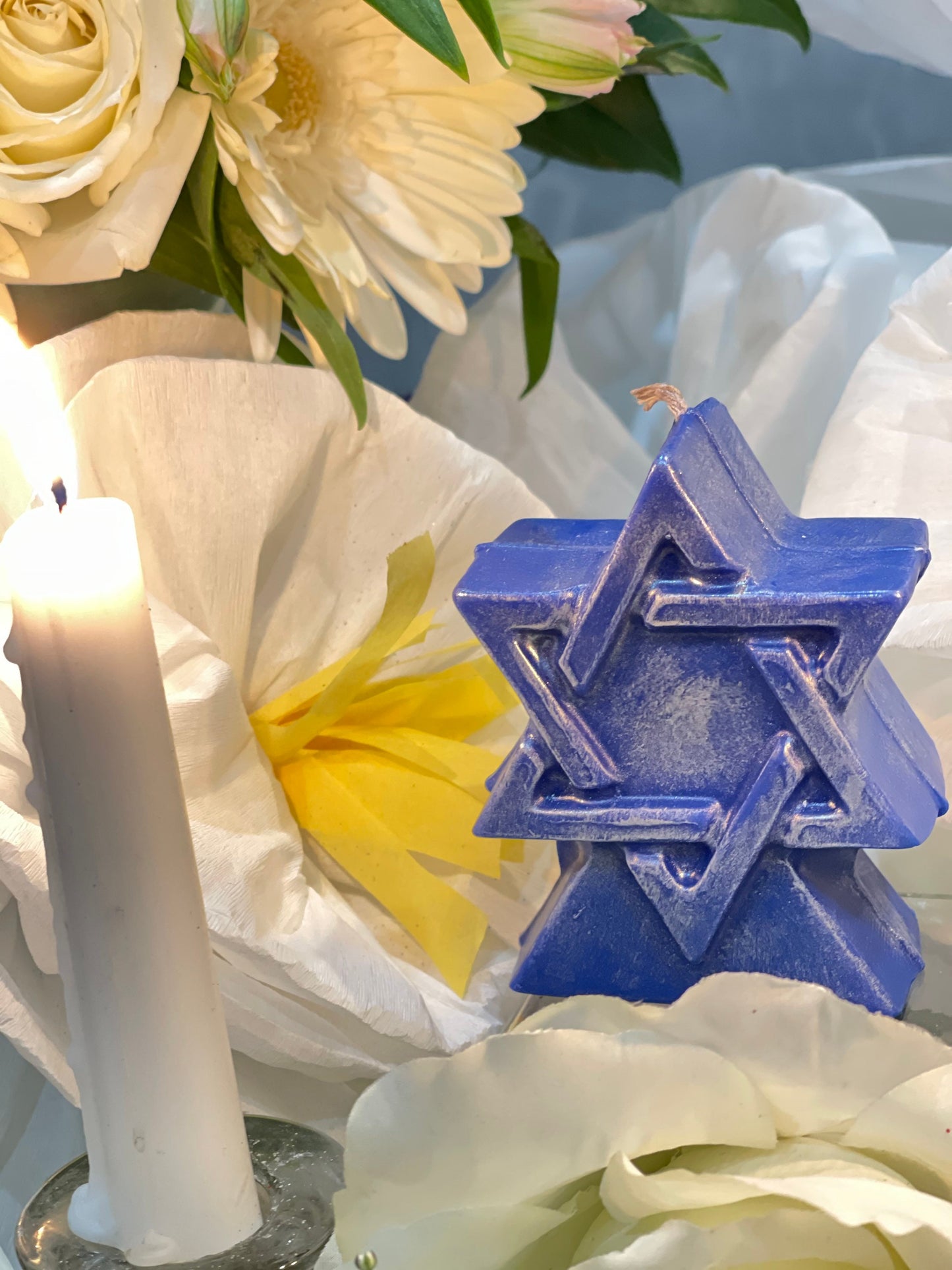 Star of David Candle + Jewish + Blessings + King Solomon + Spirituality