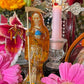 Santa Muerte Amarilla Statue + Yellow + 24K + Baptized + Transparent + Fixed + Made in Mexico