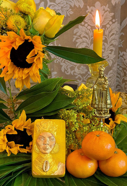 Sabonete de Oxum + Espírito africano do amor e da prosperidade + Orixá + Santeria + Ifá
