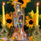 Santa Muerte Abre Camino Statue for Money & Business + 12” + Fixed and Baptized on Feast Day + 24K Gold