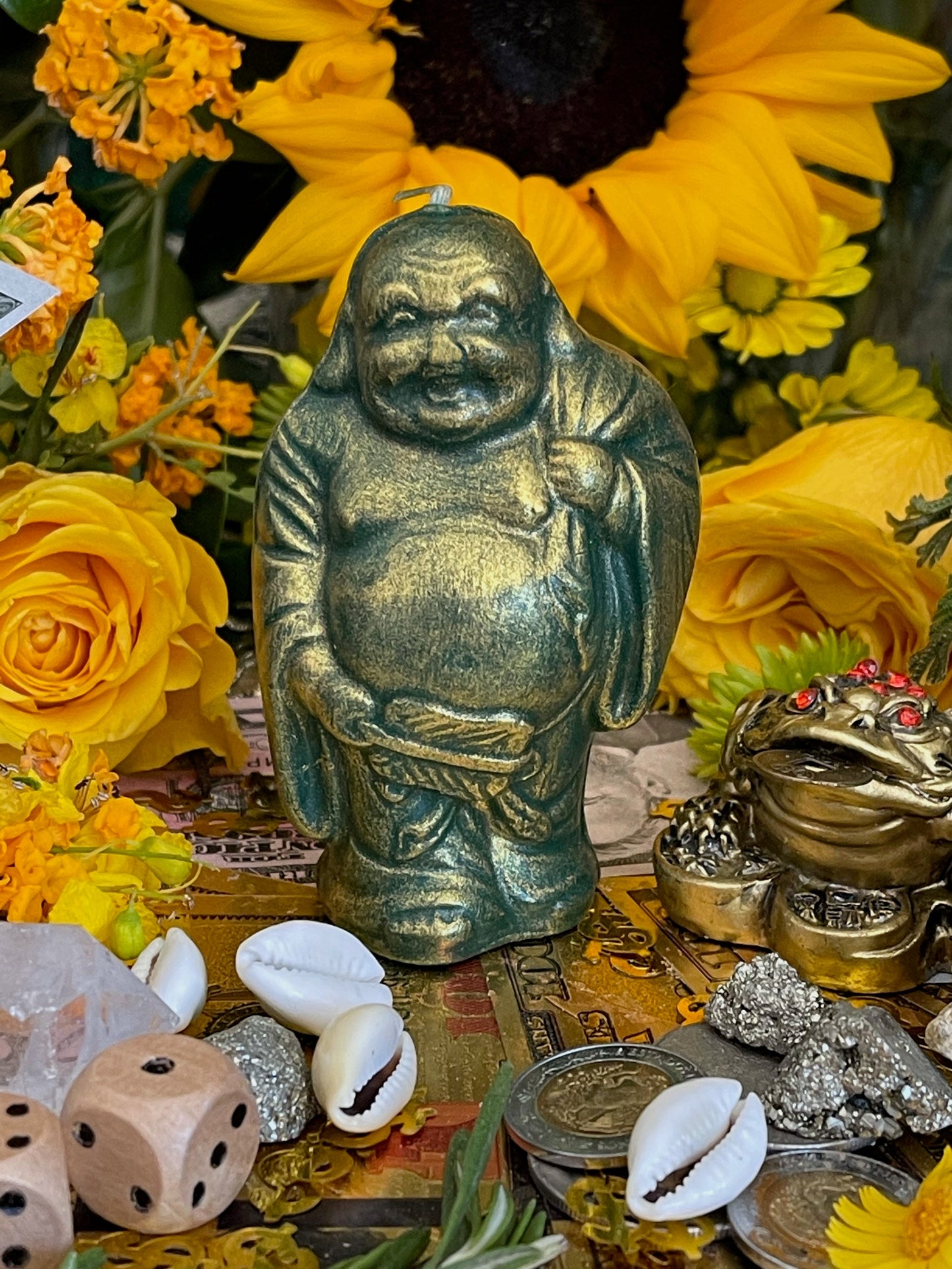 Lucky Buddha Candle + Prosperity + Spirituality + Money