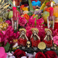 Santa Muerte Roja Hear No, Speak No, See No Evil Statue + Baptized + Made in Mexico + Tetragrammaton + Stop Gossip + Hide Love Spellwork