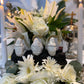 Santa Muerte Blanca Hear No, Speak No, See No Evil Statue + Baptized + Made in Mexico + Tetragrammaton