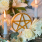 White Pentacle Candle + Witch + Witchcraft + Wicca + Protection