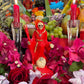 Santa Muerte Roja Imperial Statue + 6.5” + Baptized + Fixed + Made in Mexico