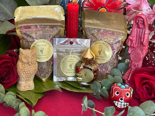 Santa Muerte Roja Ritual Set + Love + Money + Justice