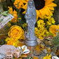 Santa Muerte Plata Figure Candle + Sterling Silver + Improve Finances + Gambling