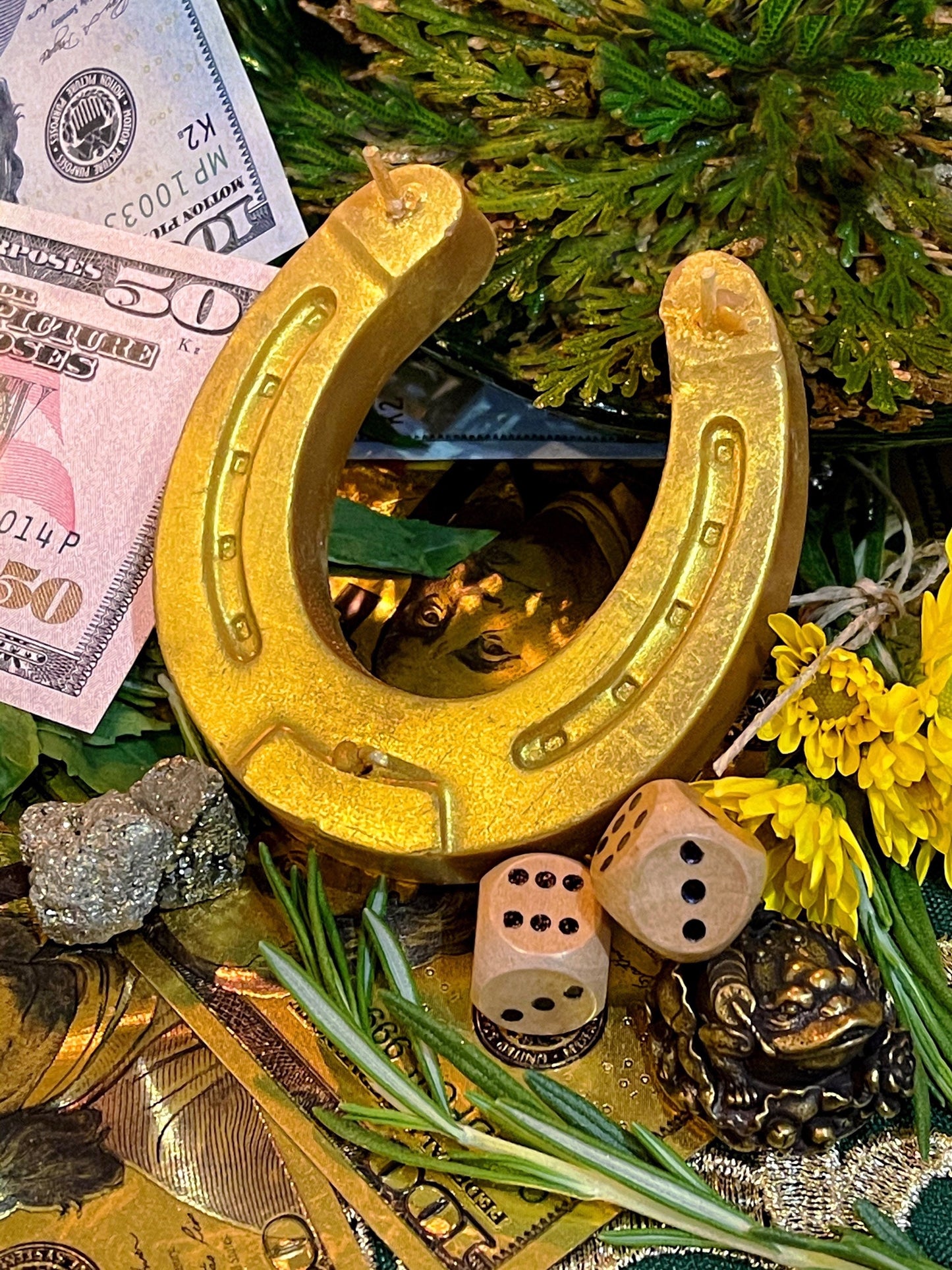 Lucky Horseshoe Candle + Gambling