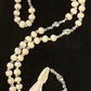 Santa Muerte Blanca / Large Bone Bead Rosary de Hilo + Handcrafted + Rosario