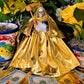 Santa Muerte Dorada Statue with Dress + 24K Gold + Baptized + Fixed + Made in Mexico