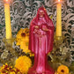 Santa Muerte Roja Candle + Blessed + 24K Gold