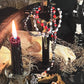 Santa Muerte Evil Eye Rosary de Hilo + Traditional Colors + Three Robes + Handcrafted + Rosario