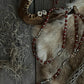 Santa Muerte Roja Rosary de Hilo + Gemstone + Carnelian + Handcrafted + Rosario