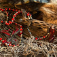 Santa Muerte Roja Evil Eye Rosary de Hilo + Handcrafted + Rosario