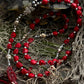Santa Muerte Roja Rosary de Hilo + Handcrafted + Rosario