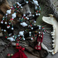 LAST ONE Santa Muerte Roja Beaded Necklace + Blessed + 4 Hilos + Protection + Made in Mexico