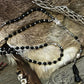 Santa Muerte Negra Rosary de Hilo + Obsidian + Gemstone + Handcrafted + Rosario