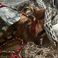 Santa Muerte Roja Evil Eye Rosary de Hilo + Handcrafted + Rosario