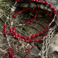 Santa Muerte Roja Rosary de Hilo + Handcrafted + Rosario