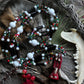 LAST ONE Santa Muerte Roja Beaded Necklace + Blessed + 4 Hilos + Protection + Made in Mexico