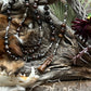 Santa Muerte Marron Rosary with Large Bone Beads +  Brown de Hilo + Handcrafted + Rosario