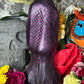 Santa Muerte Morada Statue + 12” + Fixed and Baptized on Feast Day on Feast Day + 24K Gold
