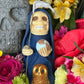 Santa Muerte Azul Statue + Blue + Mictecacihuatl + Mictlantecihuatl + Traditionally Handcrafted from Mexican Clay + One of a Kind