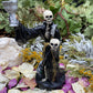 Santa Muerte Negra Chalice & Cat Statue + Sterling Silver + Baptized + Fixed + Made in Mexico + Necromancy