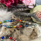 Santa Muerte Siete Colores Evil Eye Rosary de Hilo + Blessed + Handcrafted + Rosario