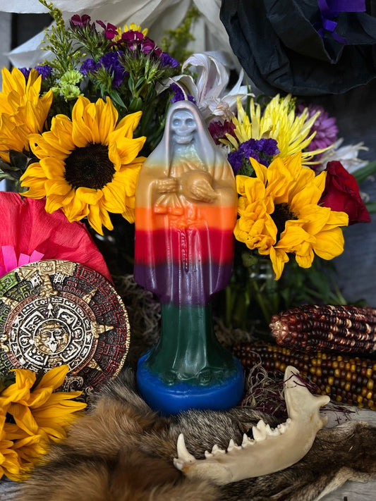 Vela Santa Muerte Siete Colores