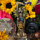 Santa Muerte Azteca Statue + 24K Gold + Baptized + Fixed + Made in Mexico