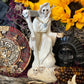 Santa Muerte Blanca Imperial Statue + Baptized + Fixed + Made in Mexico