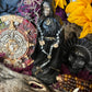 Santa Muerte Negra Rosary Statue + Baptized + Fixed + Made in Mexico + Rosario