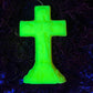 Neon Crucifix Candle + Cross + Hoodoo + Conjure + Glows Under  Blacklight