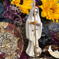 Santa Muerte Blanca Statue + Baptized + 24K Gold + Blessed + Fixed + Made in Mexico
