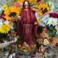 Santa Muerte Roja Figure Candle + 24K Gold + Baptized + Blessed + Fixed