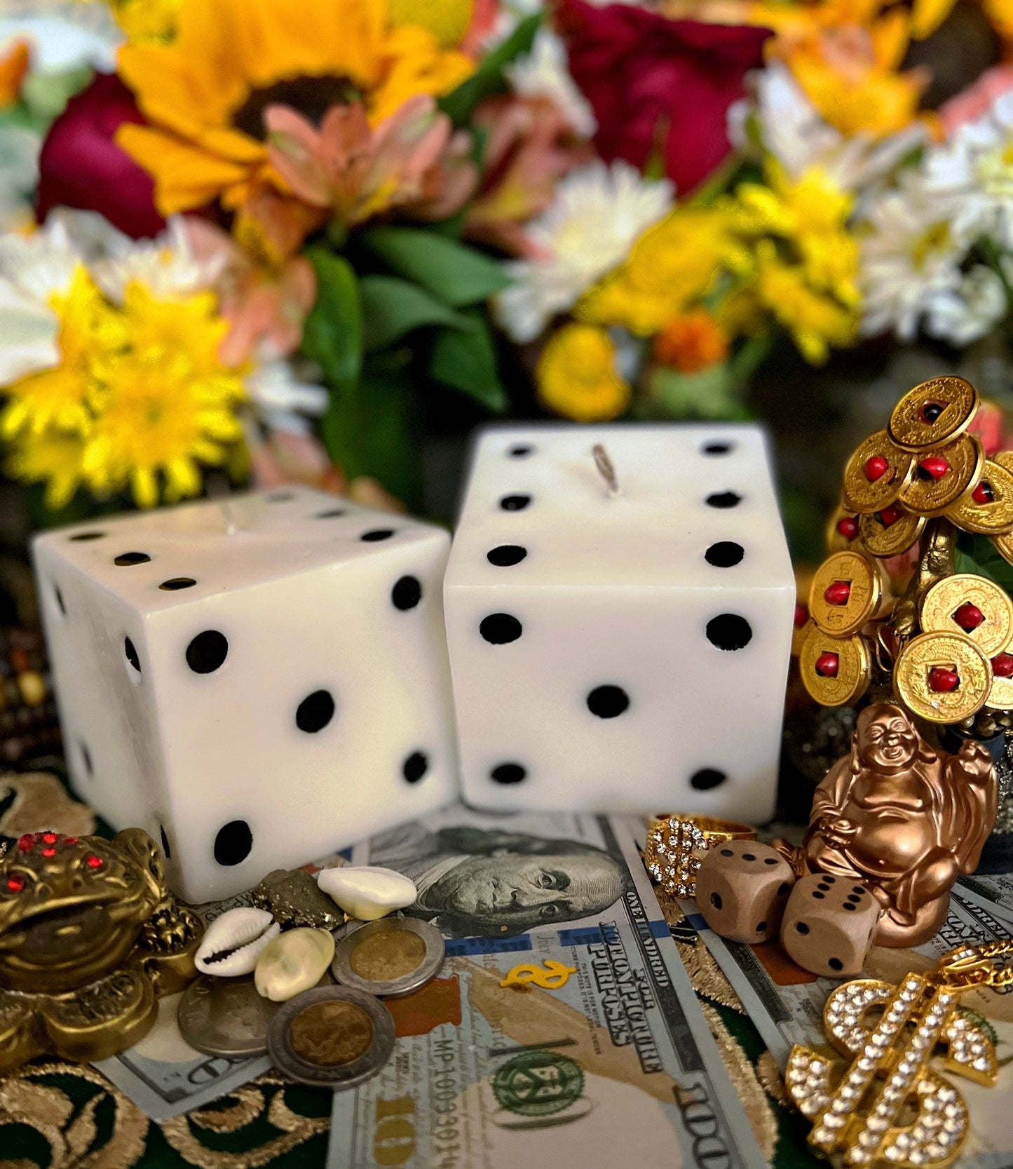 Die Candle + Dice + Luck + Wealth + Gambling + Suerte + Lottery