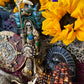 Santa Muerte Azteca Statue + 24K Gold + Baptized + Fixed + Made in Mexico