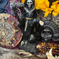 Santa Muerte Negra Imperial Statue + 6.5” + Baptized + Fixed + Made in Mexico