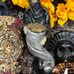 Santa Muerte Negra Abundance Statue + Baptized + Fixed + Made in Mexico