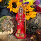 Santa Muerte Roja Statue + 24K Gold + Chalice + Baptized + Sterling Silver + Fixed + Made in Mexico