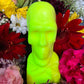 Neon Skull & Crossbones Candle + Glows under Blacklight