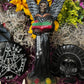Santa Muerte Negra with Silver Wings Statue + Baptized + Fixed + Made in Mexico