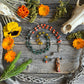 Santa Muerte Abre Camino Rosary + Orange Agate + Blessed + Sterling Silver Plated Chain + Rosario + Gemstone