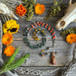 Santa Muerte Abre Camino Rosary + Orange Agate + Blessed + Sterling Silver Plated Chain + Rosario + Gemstone
