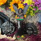 Santa Muerte Negra with Silver Wings Statue + Baptized + Fixed + Made in Mexico